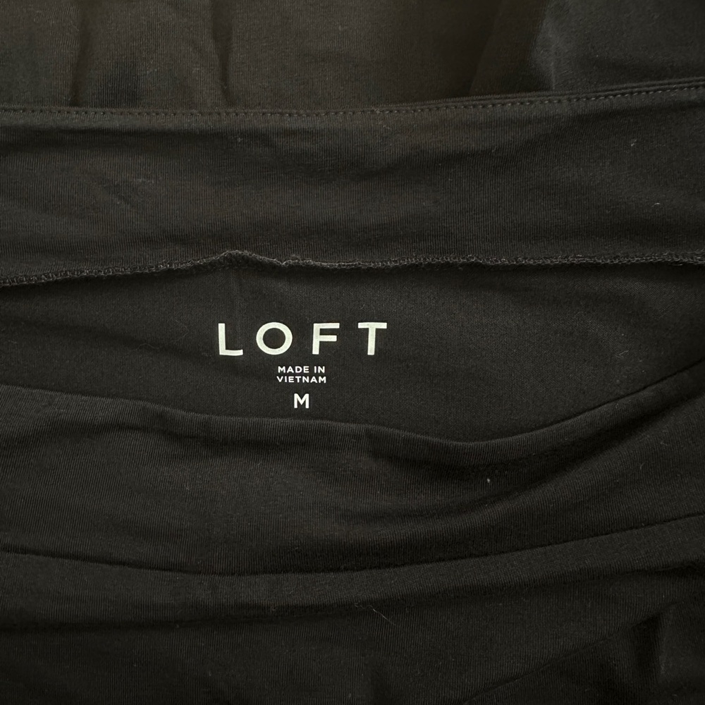 LOFT Black Off-Shoulder 3/4 Sleeve Top - Picture 3 of 4